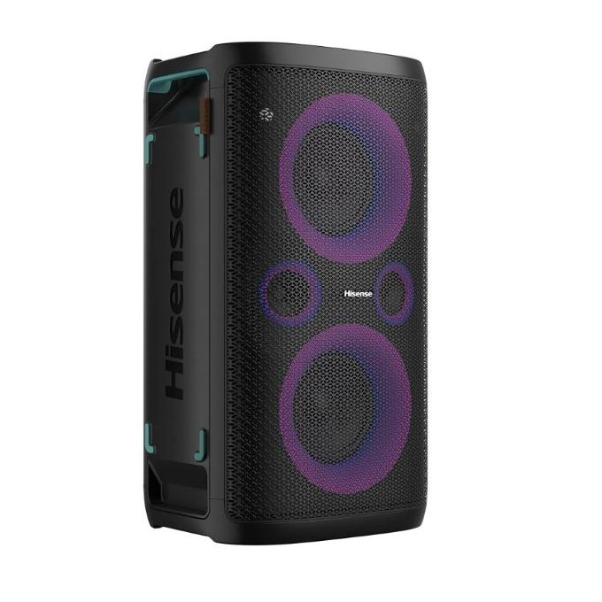 Hisense HP100 Party Rocker 300W Portable Bluetooth Speaker with Wireless Subwoofer (IPX4 Waterproof, 15H Battery, Karaoke & DJ Effects, 2023 Model)