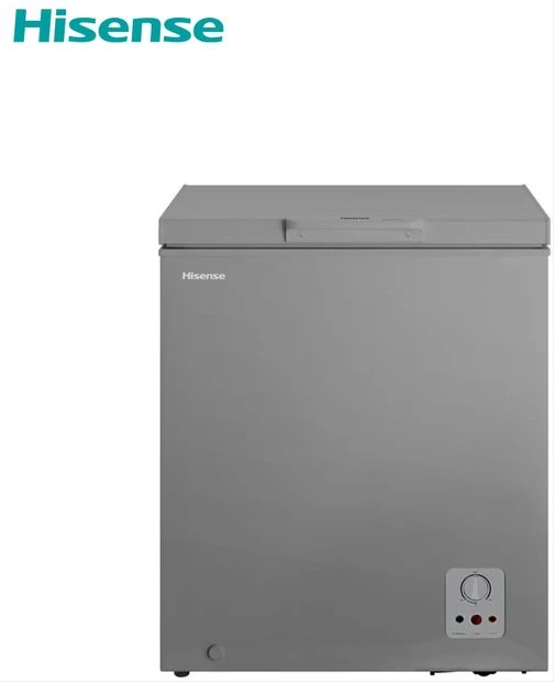 Hisense 180L Chest Freezer – Deep Freezer (Net 136L) with 24hr Cold Retention, Quick Freeze, Mechanical Thermostat & Low Noise – Grey (3 Years Warranty)