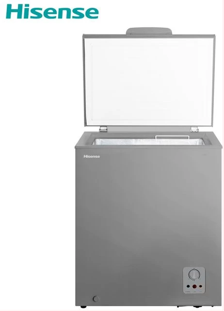 Hisense 180L Chest Freezer – Deep Freezer (Net 136L) with 24hr Cold Retention, Quick Freeze, Mechanical Thermostat & Low Noise – Grey (3 Years Warranty)