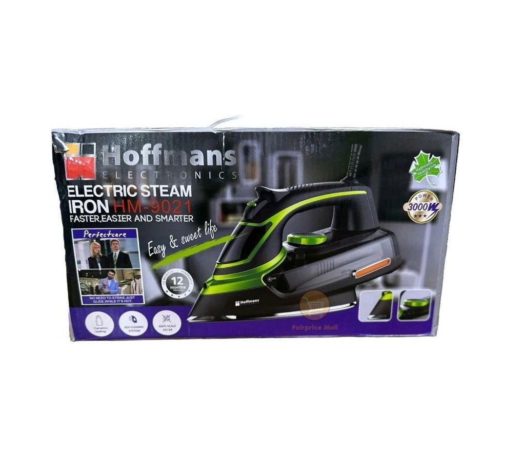 Hoffmann Steam Iron HM-9021 – 3000W High-Power Performance for Fast and Efficient Ironing - LIFE STORES UGANDA