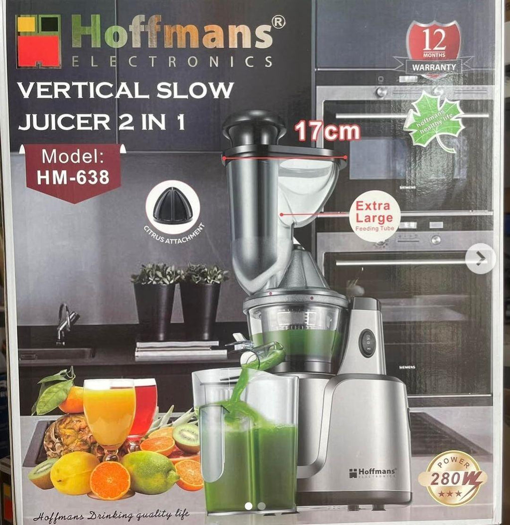 Hoffmans 2-in-1 Vertical Slow Juicer HM-638 – Maximize Nutrition & Freshness! - LIFE STORES UGANDA