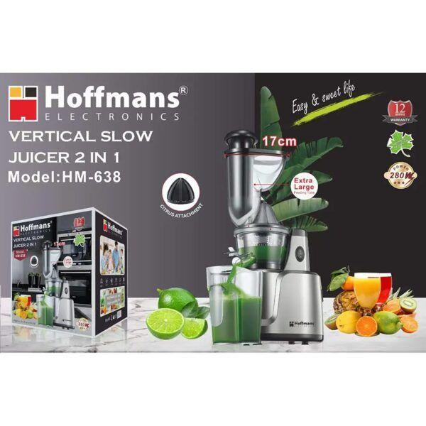 Hoffmans 2-in-1 Vertical Slow Juicer HM-638 – Maximize Nutrition & Freshness! - LIFE STORES UGANDA