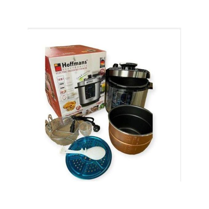 6L Hoffman Pressure Cooker with Steamer – Fast Electric Multi-Cooker for Home Use