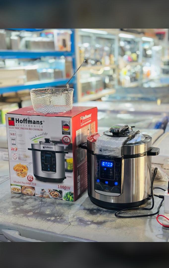 6L Hoffman Pressure Cooker with Steamer – Fast Electric Multi-Cooker for Home Use