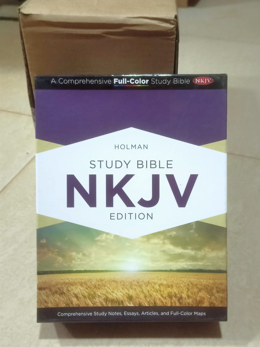 NKJV Holman Study Bible | Mahogany Leather Touch Edition with Thumb Indexing