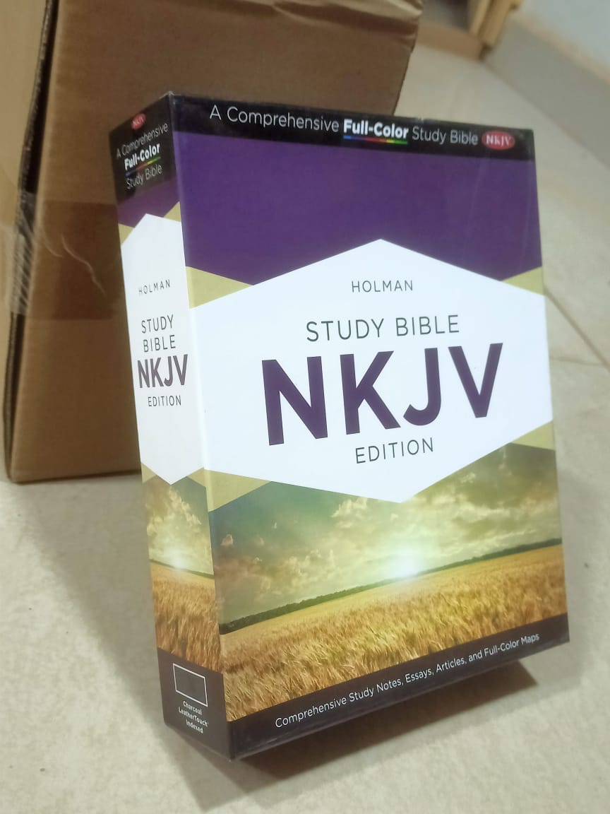NKJV Holman Study Bible | Mahogany Leather Touch Edition with Thumb Indexing