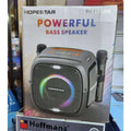 Hopestar Party One 80W Bluetooth Party Speaker RGB Lights 12500mAh Battery with 2 Wireless Microphones IPX6 Waterproof Karaoke Speaker