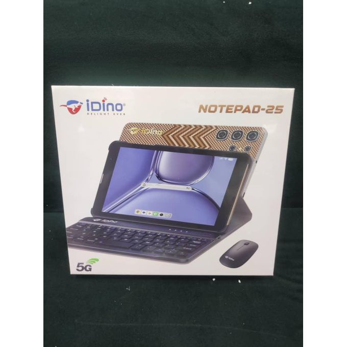 iDino NotePad-25 Tablet | 8" HD Android 12 with Keyboard, Mouse & Stylus