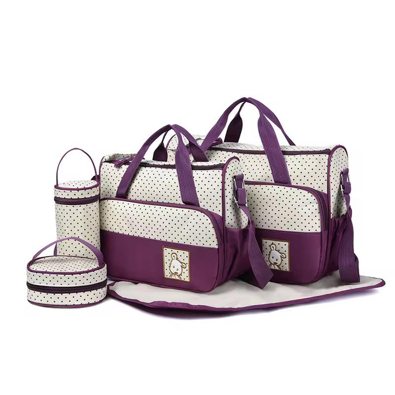 Five-Piece Travel Bag Organizer Set – Duffle Bag, Messenger Bag, Packing Cube, Organizer & Toiletries Pouch