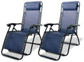 Zero Gravity Reclining Chair – Foldable Alloy Steel Sun Lounger for Patio, Camping, Garden & Balcony | Adjustable Recline, Armrest Support & Breathable Cotton Seat