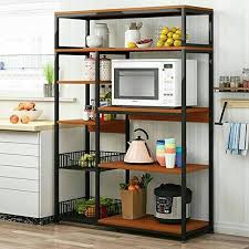 Multifunctional Floor-to-Floor Kitchen Storage Rack | Microwave Oven Organizer with Multi-Layer Shelves – 80x30x142.5cm
