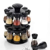 Rotatable 16-Tank Sitting Spice Rack – Space-Saving Kitchen Organizer with Glass Jars | Portable & Modern Countertop Spice Holder