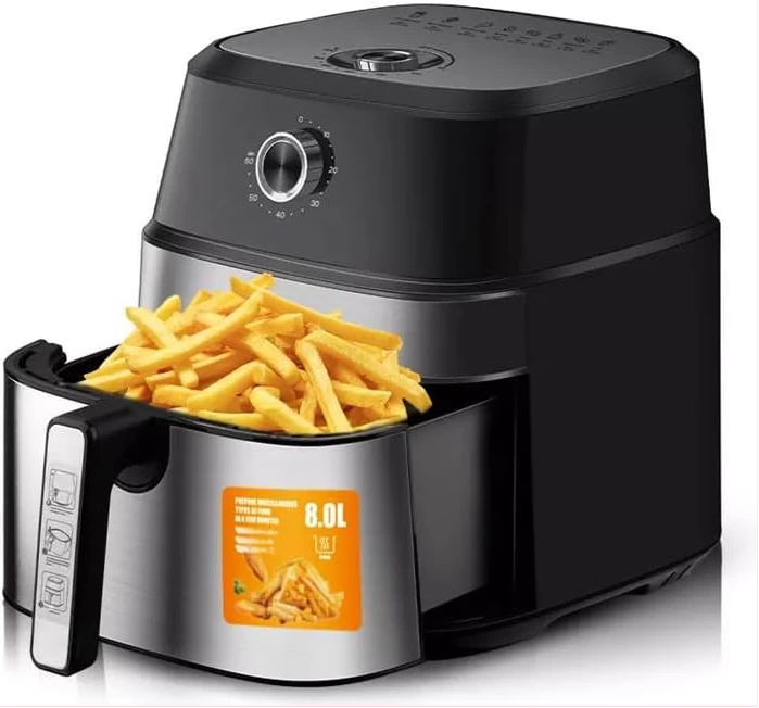 RAF 1800W 8L Manual Control Deep Cooking Oil-Free Air Fryer – Healthy, Fast, & Versatile Cooking Solution - LIFE STORES UGANDA