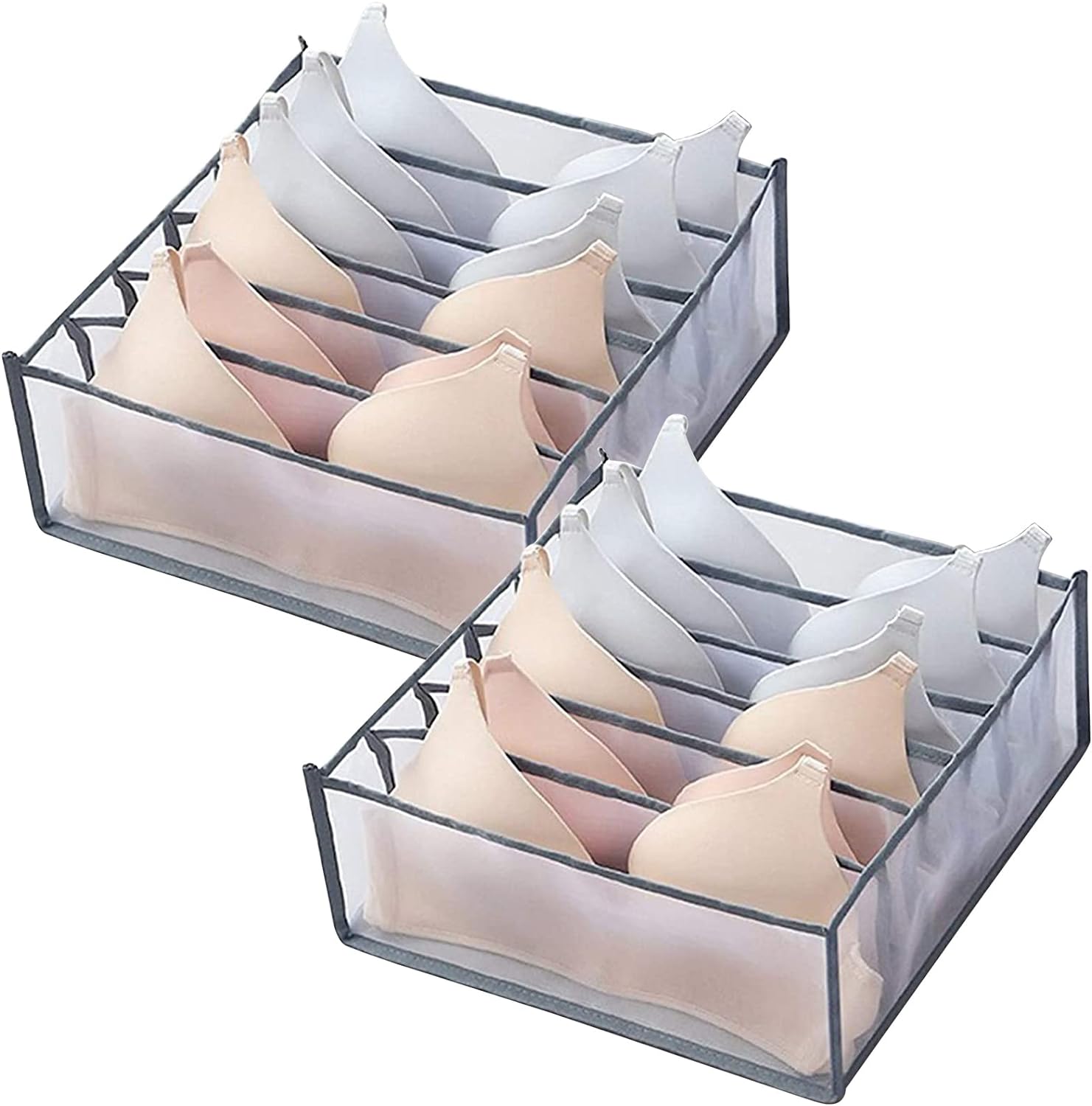 Small Underwear Organizer – Multi-Compartment Bra & Drawer Storage Box (Multi-Color, Nylon)