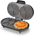 SAACHI Double Waffle Maker – 10 Bite-Size Heart-Shaped Waffles, Non-Stick, Automatic Temperature Control - LIFE STORES UGANDA