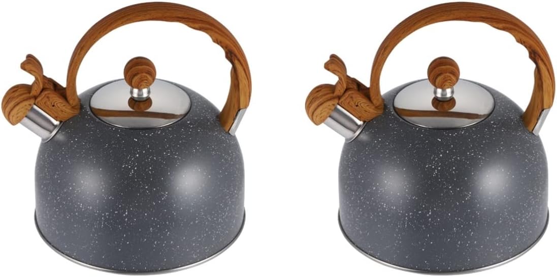 Electric Stainless Steel Whistling Tea & Coffee Maker Kettle – 2.5L Boiling Teapot with Heat-Resistant Handle for Home, Dorm & Camping | 21.5×19×19cm
