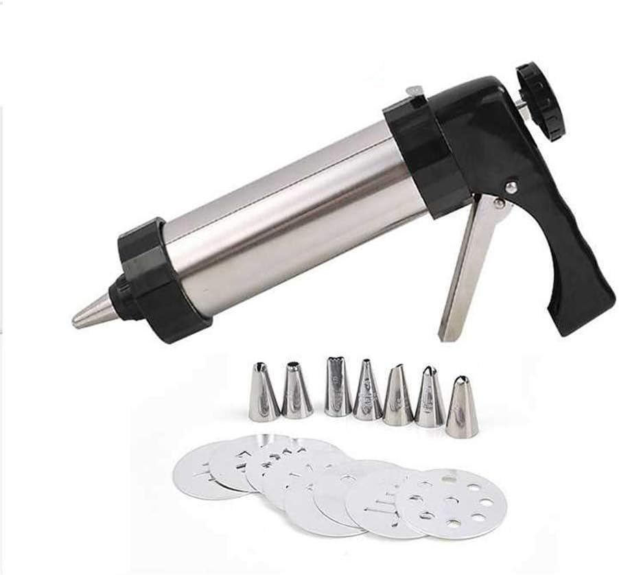 Cookie Press For Baking – Stainless Steel Cookie Decorating Kit with 8 Molds & 8 Nozzles