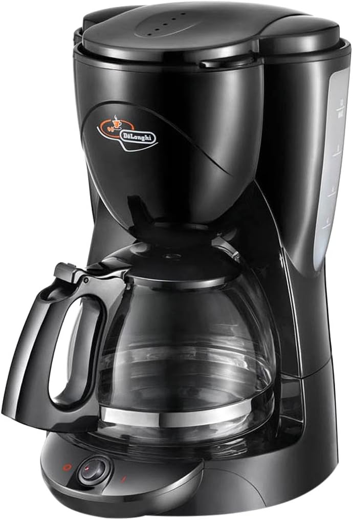 De'Longhi ICM2.1B Coffee Maker – 10-Cup Programmable Drip Coffee Machine (Black/Silver)