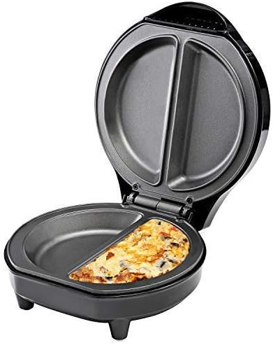 Global Gourmet Electric Omelette Maker – 700W Multi-Egg Cooker for Omelettes, Scrambled, Poached, and Fried Eggs (Non-Stick, Easy Clean, Black)