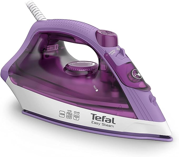 Tefal Easy Steam XL Iron – 1200W, Non-Stick Soleplate, Adjustable Steam, 220ml Tank