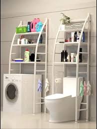 Over The Toilet Bathroom Rack – 3-Tier Organizer Shelf with Hooks | Waterproof, Space-Saving Storage – White