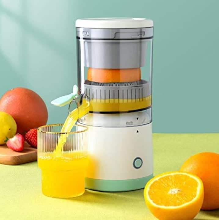 Portable Electric Citrus Juicer – Orange/Mausami Squeezer with Lever, USB Rechargeable