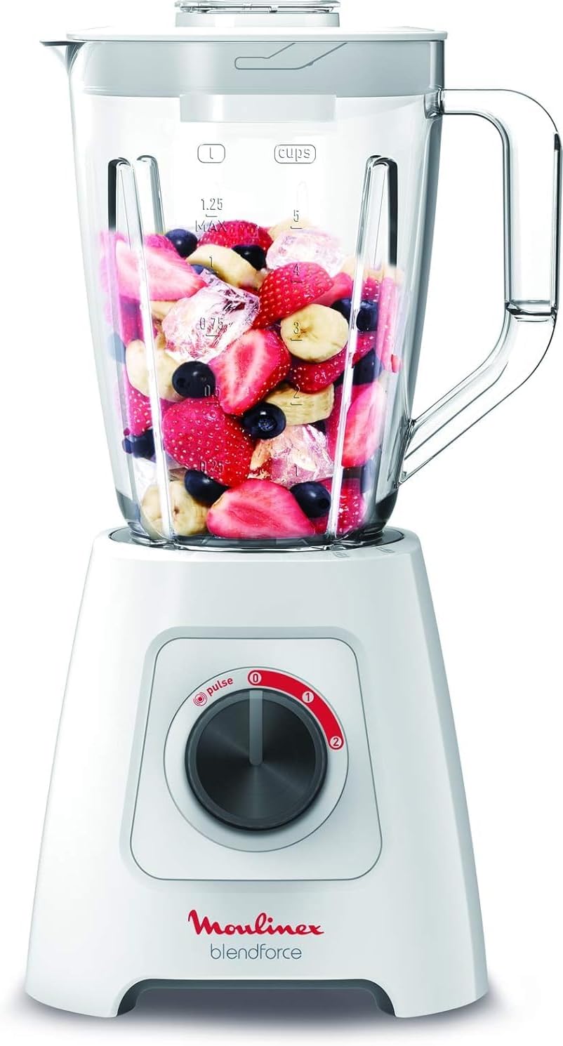 Moulinex Blendforce 2 Blender – 600W Power | 2L Jug | Stainless Steel Blades for Effortless Blending