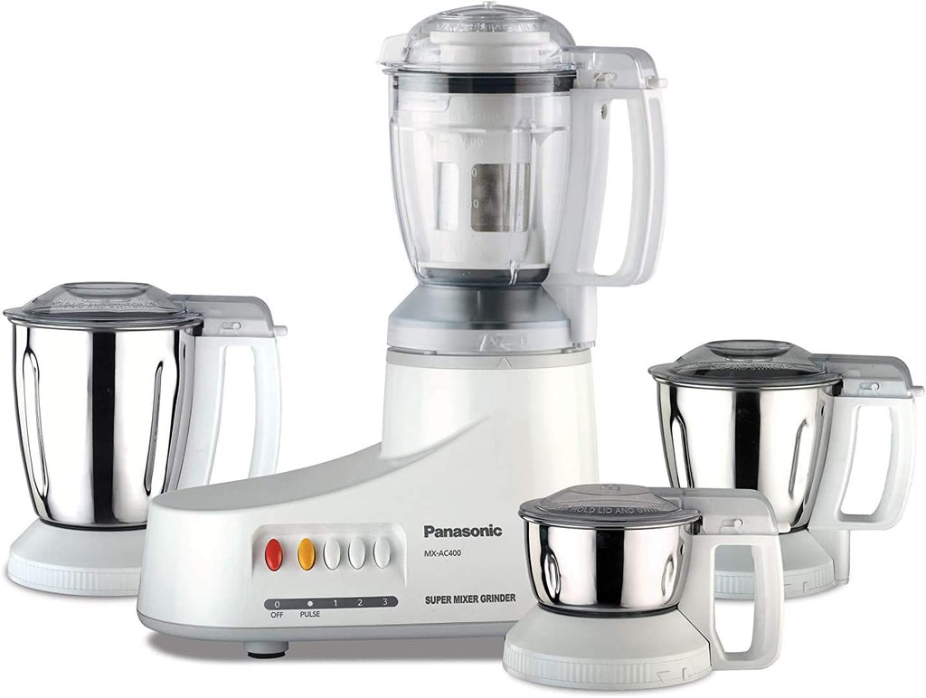 Panasonic MX-AC400 550W Mixer Grinder (4 Jars) – Your Ultimate Kitchen Companion for Effortless Cooking