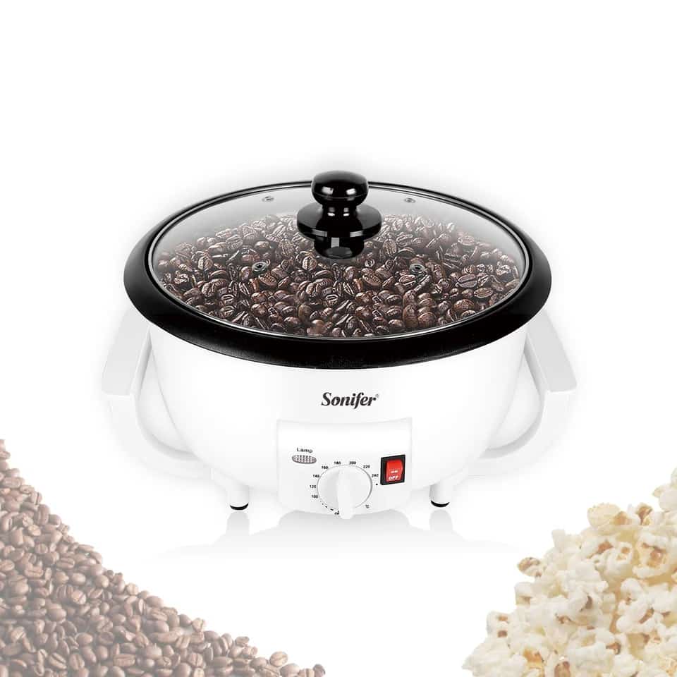 Sonifer Coffee Beans & Popcorn Roasting Machine – 1200W High-Capacity Home Coffee Roaster (300–500g) - LIFE STORES UGANDA