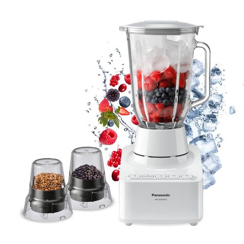 Panasonic MX-MG5421CTZ Smoothie Blender – 800W Power with Glass Jug & Dual Mills (Ice Crusher, White)