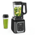 Moulinex Infinymix+ 1.7 Litre High Speed Blender With 600 ml Travel Cup, Powelix Life Pro Blades, 5 Auto Programs, 1600 Watts, Tritan Jar, Black, Lm91Hd27