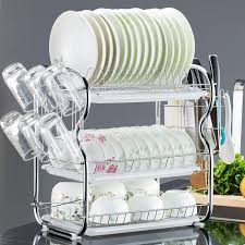 Drainer Rack Stainless 3-Layers – Space-Saving, Durable Dish Drying & Organizing Rack - LIFE STORES UGANDA