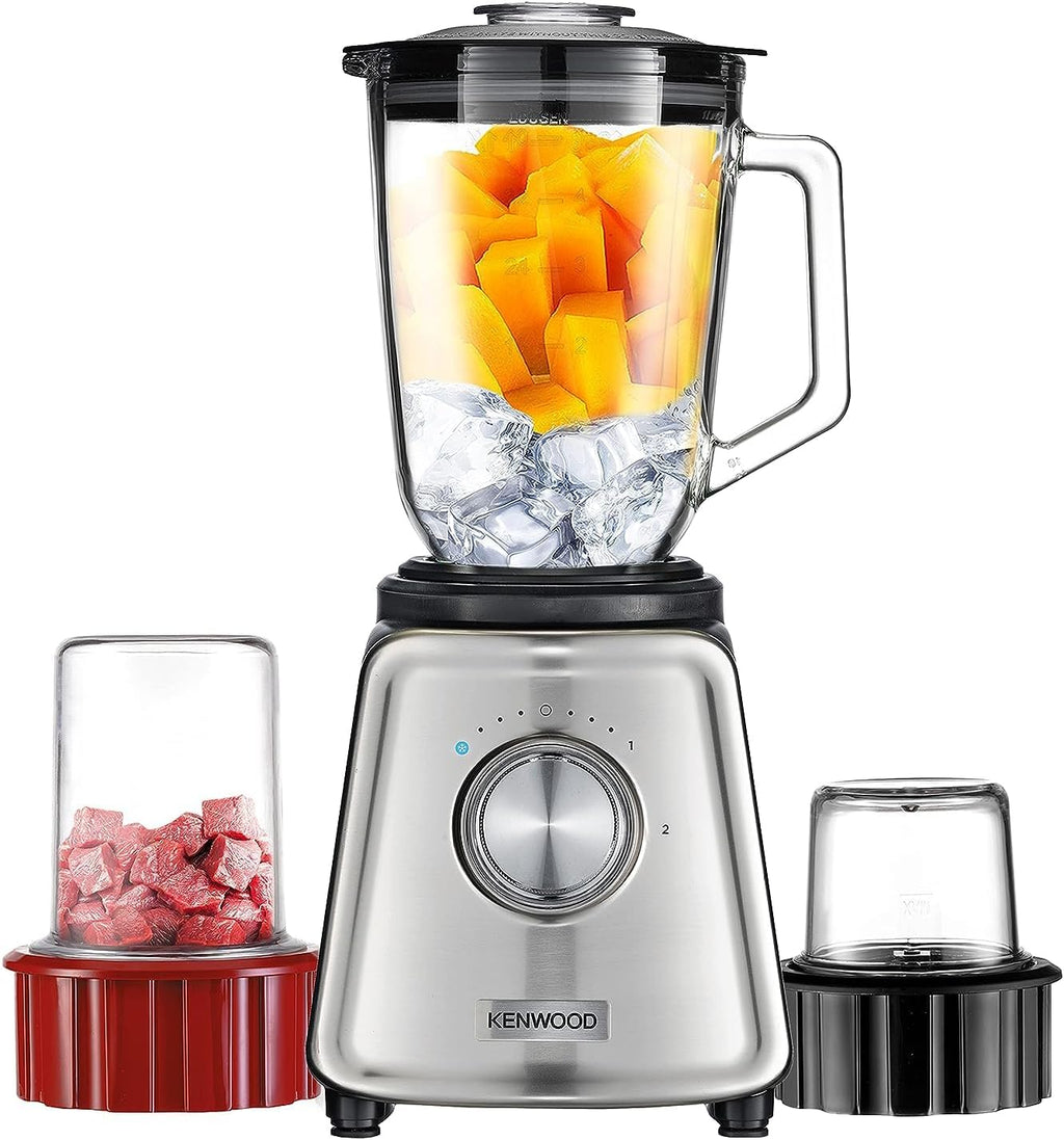 Kenwood BLP44.270SS 800W Glass Mixer with Grinder – Professional Blending & Grinding (Silver)