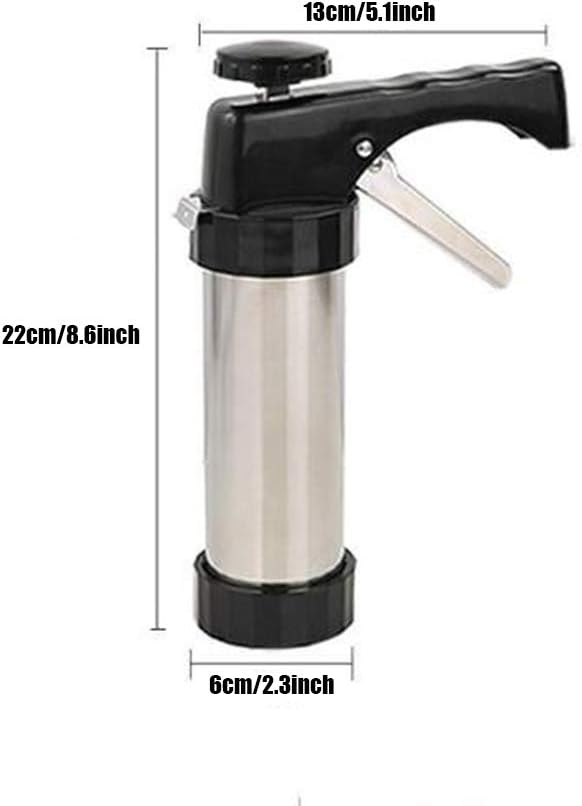 Cookie Press For Baking – Stainless Steel Cookie Decorating Kit with 8 Molds & 8 Nozzles