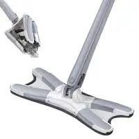 X-Type Flat Self-Squeezing Mop – 360° Rotating Microfiber Floor Mop with Adjustable Handle