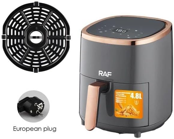 RAF 5.8L Digital Hygienic Frying Pan – Multi-Functional 1200W Air Fryer with Temperature Control & Non-Stick Interior