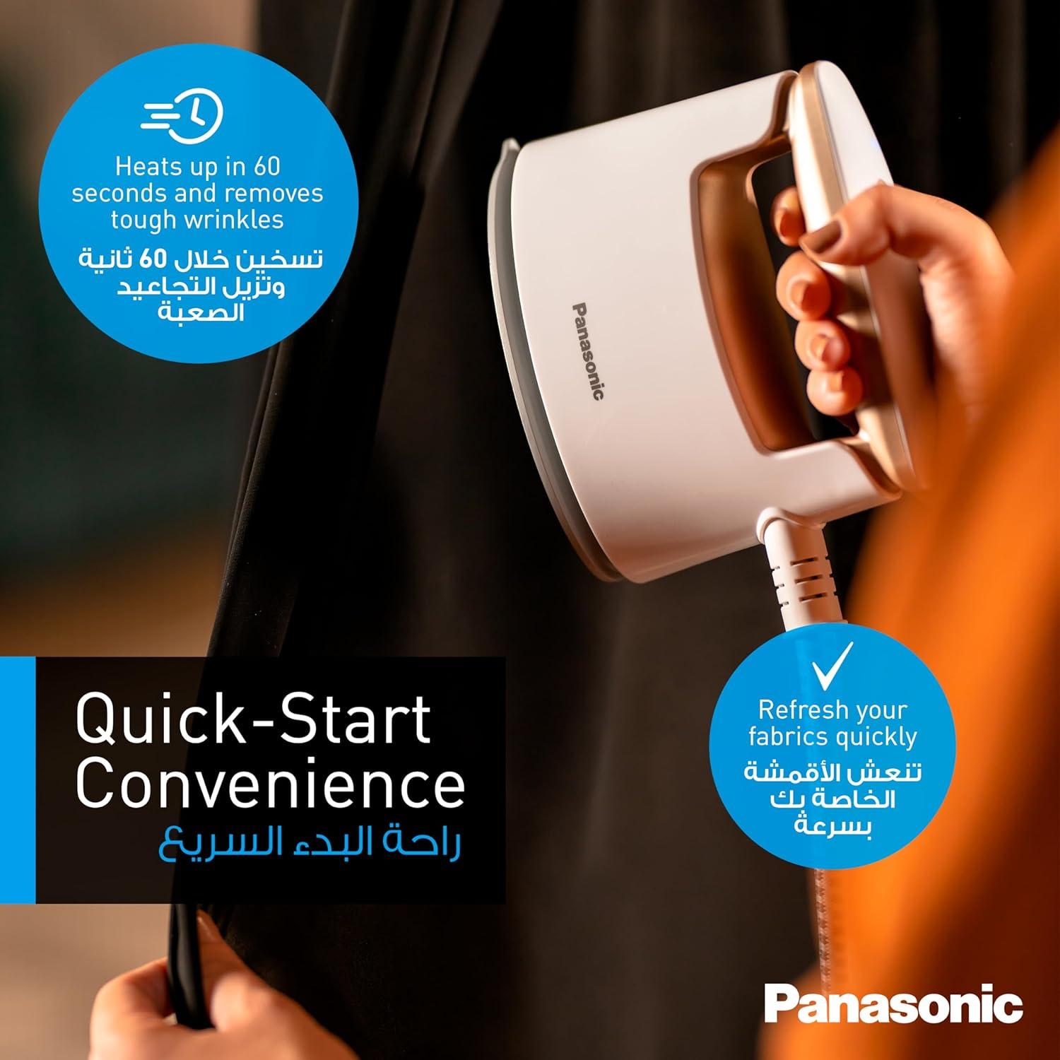 Panasonic NI-GWF150WT 2400W Twin Boiler Garment Steamer – Wrinkle-Free Fabrics in Seconds!
