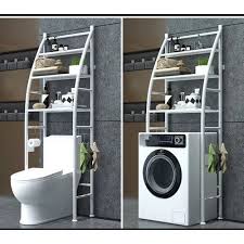 Over The Toilet Bathroom Rack – 3-Tier Organizer Shelf with Hooks | Waterproof, Space-Saving Storage – White