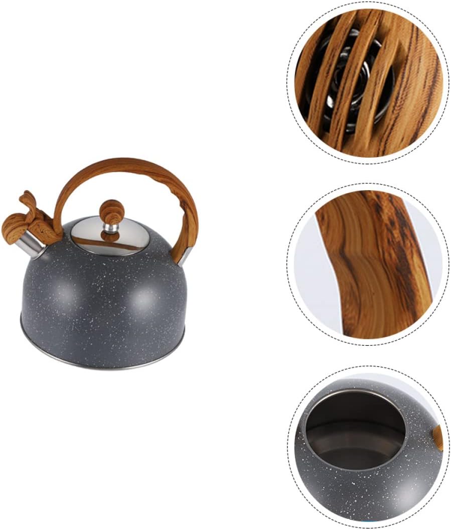 Electric Stainless Steel Whistling Tea & Coffee Maker Kettle – 2.5L Boiling Teapot with Heat-Resistant Handle for Home, Dorm & Camping | 21.5×19×19cm