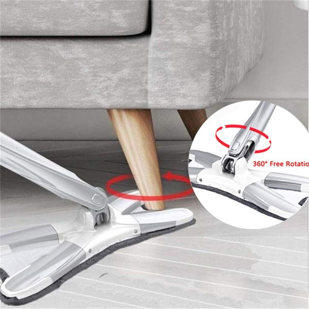 X-Type Flat Self-Squeezing Mop – 360° Rotating Microfiber Floor Mop with Adjustable Handle