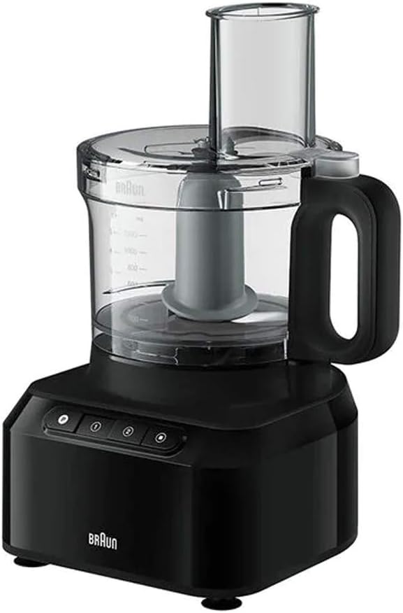 Braun FP3132BK 800W Food Processor – 2.1L Bowl & 1.2L Blender (Black)