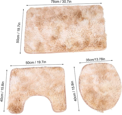 3-Piece Bathroom Non-Slip Toilet Mat Set – Ultra-Soft, Water Absorbent & Anti-Slip Comfort for Every Step
