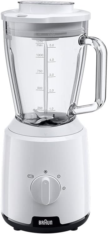 Braun JB1015 WH 600W Blender with 1.5L Jug & Chopper – Professional Power for Smoothies, Soups & More