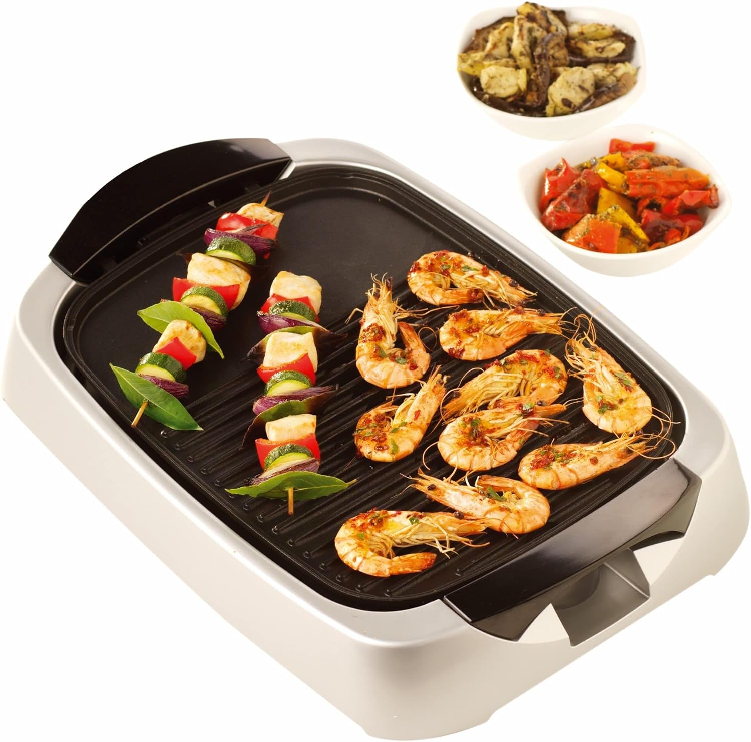 Kenwood HG266 Contact Health Grill – 2000W Family-Sized Griddle with Glass Lid