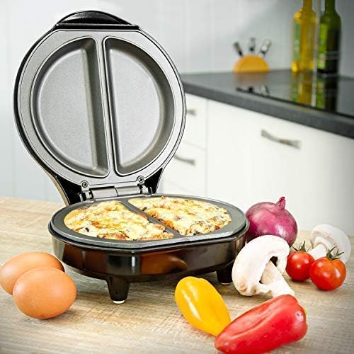 Global Gourmet Electric Omelette Maker – 700W Multi-Egg Cooker for Omelettes, Scrambled, Poached, and Fried Eggs (Non-Stick, Easy Clean, Black)