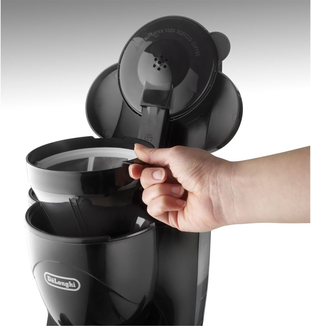 De'Longhi ICM2.1B Coffee Maker – 10-Cup Programmable Drip Coffee Machine (Black/Silver)