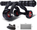 3-Wheel Ab Roller – Heavy-Duty Abdominal Fitness Trainer with Resistance Brake & Knee Pad for Full Core Workouts - LIFE STORES UGANDA