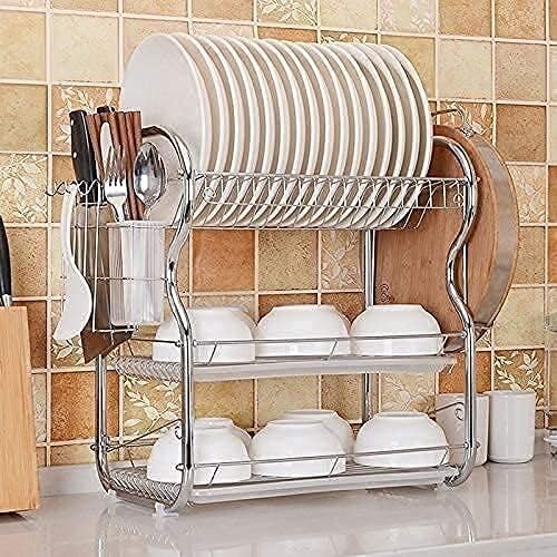 Drainer Rack Stainless 3-Layers – Space-Saving, Durable Dish Drying & Organizing Rack - LIFE STORES UGANDA