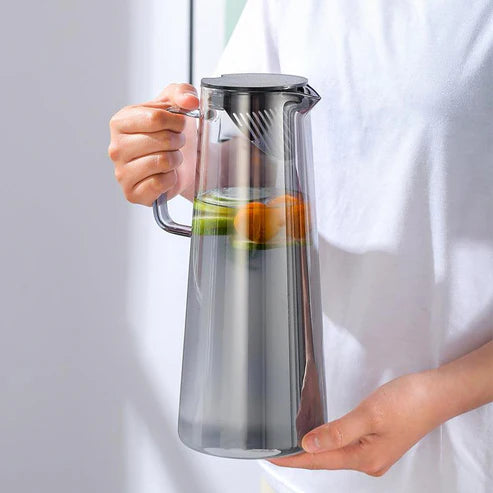 Borosilicate Glass Water Carafe with Lid | Iced Tea & Fruit Infuser Jug