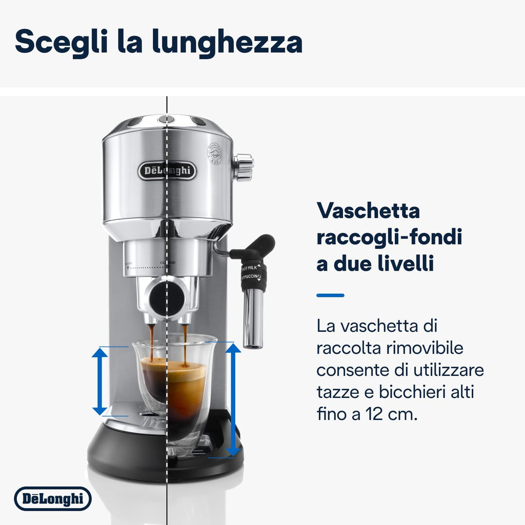 De'Longhi EC685M Espresso Machine – Premium Coffee & Cappuccino Maker (Silver, 1350W)